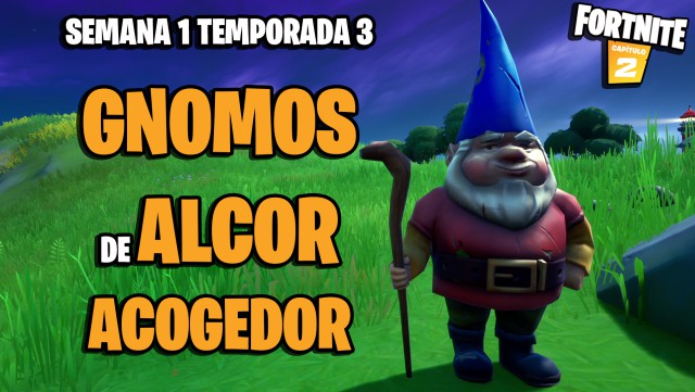 fortnite capitulo 2 temporada 3 desafios semana 1 desafio encuentra gnomos en alcor acogedor