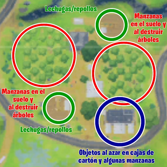 fortnite capitulo 2 temporada 3 desafios semana 2 desafio reune o consume objetos para buscar en el huerto