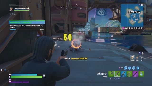 fortnite capitulo 2 temporada 3 desafios semana 2 desafio asesta disparos a la cabeza a secuaces en la fortilla