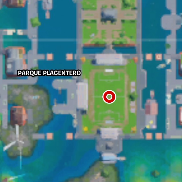 fortnite capitulo 2 temporada 3 desafios semana 2 desafio marca un gol en el campo de futbol de parque placentero