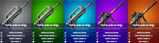 fortnite capitulo 2 temporada 3 todas las armas