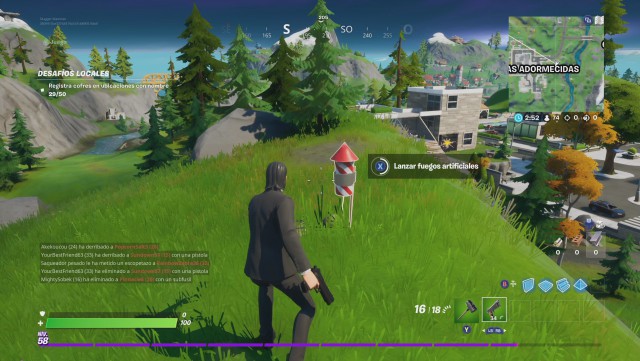fortnite capitulo 2 temporada 3 desafios rapidos desafio rapido enciende fuegos artificiales alrededor de albercas adormecidas