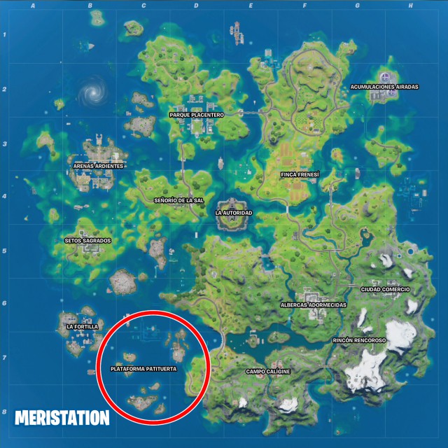 fortnite capitulo 2 temporada 3 desafios semana 4 desafio recolecta metal en plataforma patituerta