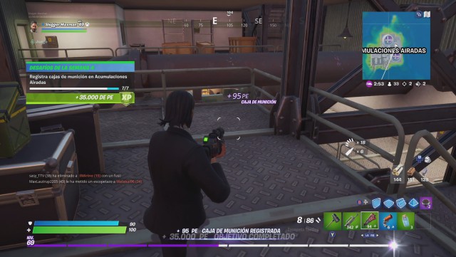 fortnite capitulo 2 temporada 3 desafios semana 4 desafio registra cajas de municion en acumulaciones airadas