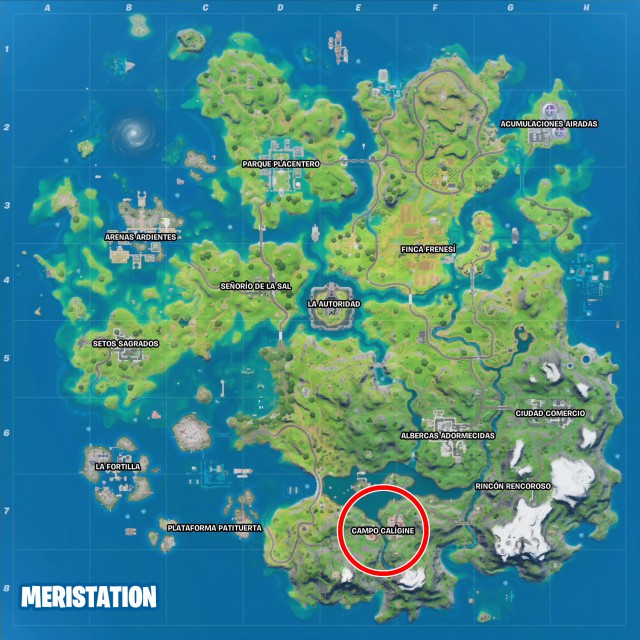 fortnite capitulo 2 temporada 3 desafios semana 5 desafio usa un tarro luminiscente o una pistola de bengalas en campo caligine
