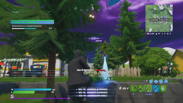 fortnite capitulo 2 temporada 3 desafios semana 5 desafio eliminaciones en ciudad comercio
