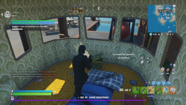 fortnite capitulo 2 temporada 3 desafios semana 5 desafio registra cajas de municion en la fortilla
