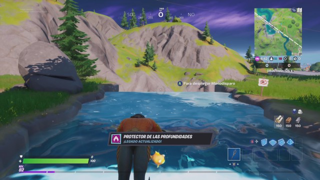 fortnite capitulo 2 temporada 3 desafios semana 5 desafio lanzate de cabeza desde la cascada de barranco bello mientras llevas el traje de aquaman