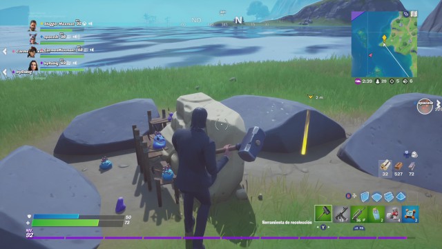 fortnite capitulo 2 temporada 3 desafio secreto la edad de piedra colegas coral