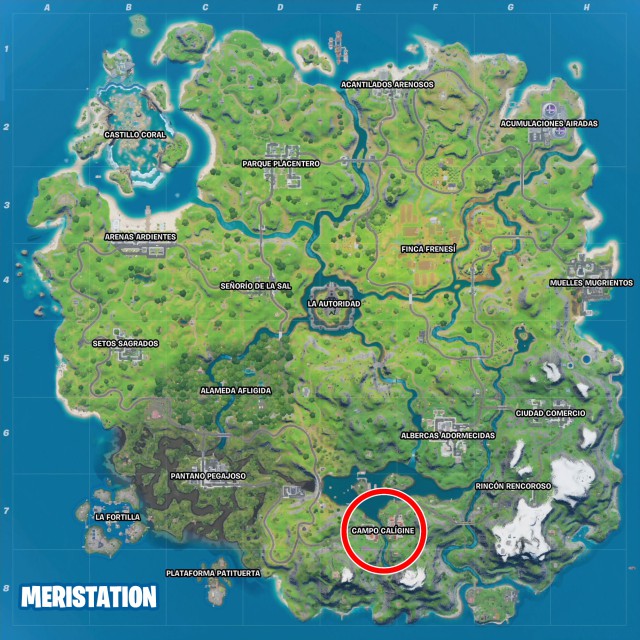 fortnite capitulo 2 temporada 3 desafios semana 10 desafio eliminaciones en campo caligine