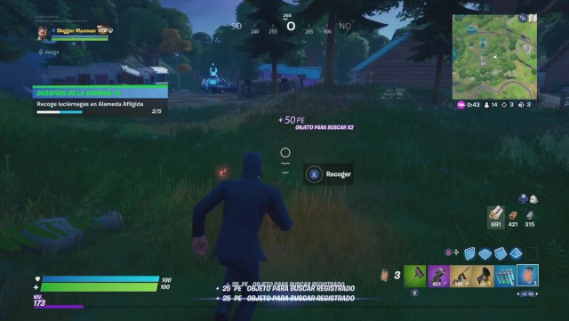 fortnite capitulo 2 temporada 3 desafios semana 10 desafio recoge luciernagas en alameda afligida