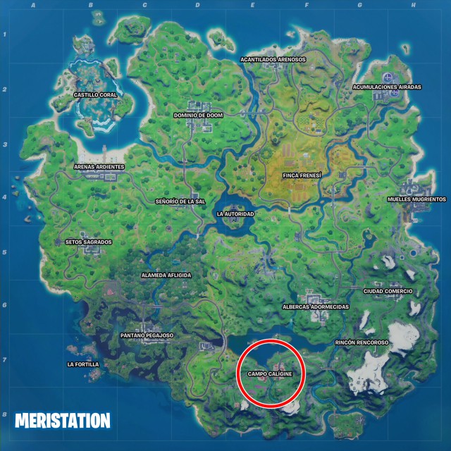 fortnite capitulo 2 temporada 4 desafios semana 1 desafio reune circulos flotantes en campo caligine