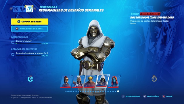 fortnite capitulo 2 temporada 4 todos los desafios doctor doom