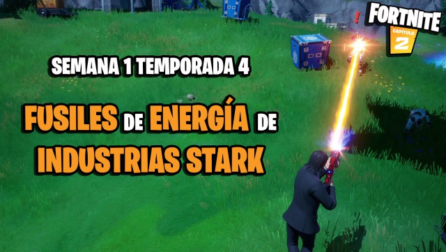 fortnite capitulo 2 temporada 4 desafios semana 1 desafio inflige daño a oponentes con fusiles de energia de industrias stark