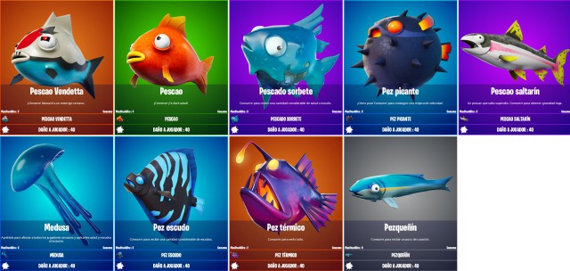 fortnite capitulo 2 temporada 4 todos los peces donde pescar