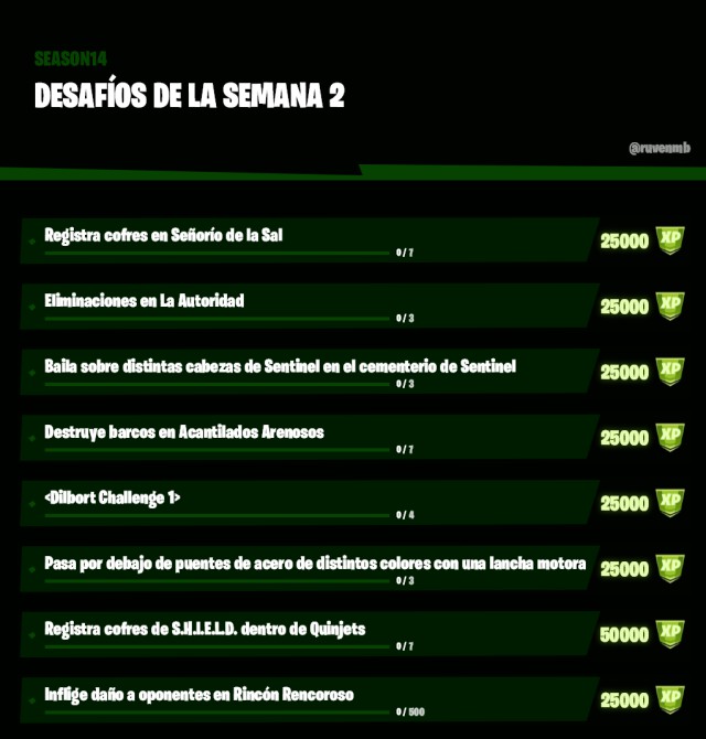 fortnite capitulo 2 temporada 4 desafios semana 2