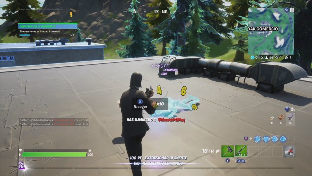 fortnite capitulo 2 temporada 4 desafios semana 3 desafio eliminaciones en ciudad comercio