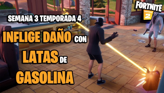 fortnite capitulo 2 temporada 4 desafios semana 3 desafio inflige daño con explosiones de tuberias de gas o latas de gasolina
