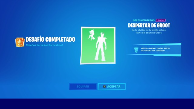 fortnite capitulo 2 temporada 4 desafios del despertar groot