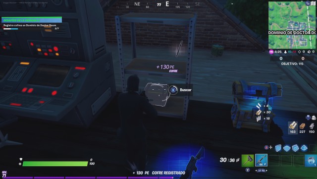 fortnite capitulo 2 temporada 4 desafios semana 5 desafio registra cofres en dominio de doctor doom