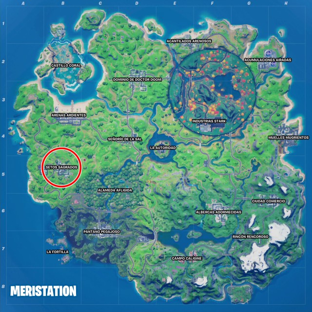 fortnite capitulo 2 temporada 4 desafios semana 6 desafio consume objetos para buscar en setos sagrados
