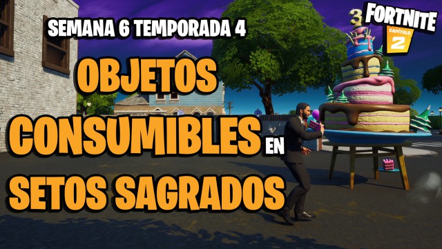 fortnite capitulo 2 temporada 4 desafios semana 6 desafio consume objetos para buscar en setos sagrados
