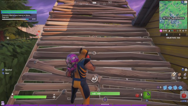 fortnite capitulo 2 temporada 4 desafios semana 6 desafio consume objetos para buscar en setos sagrados