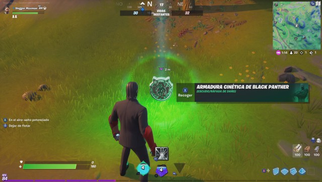 fortnite capitulo 2 temporada 4 desafios semana 6 desafio inflige daño tras desplazar a un oponente con onda de choque cinetica de black panther