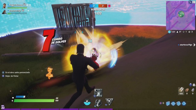 fortnite capitulo 2 temporada 4 desafios semana 6 desafio inflige daño tras desplazar a un oponente con onda de choque cinetica de black panther