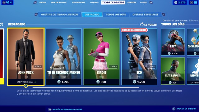 fortnite capitulo 2 temporada 4 john wick skin tienda como conseguirlo