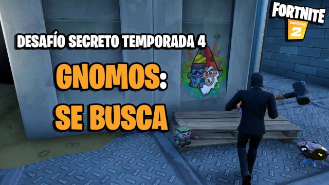 fortnite capitulo 2 temporada 4 desafio secreto gnomos se busca parche 14.30