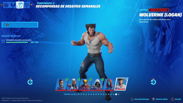 fortnite capitulo 2 temporada 4 estilo logan skin wolverine como conseguirlo
