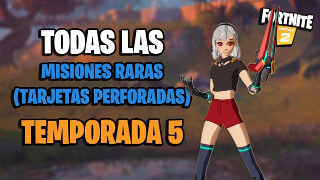 fortnite chapter 2 season 5 rare missions punch cards list how to complete them