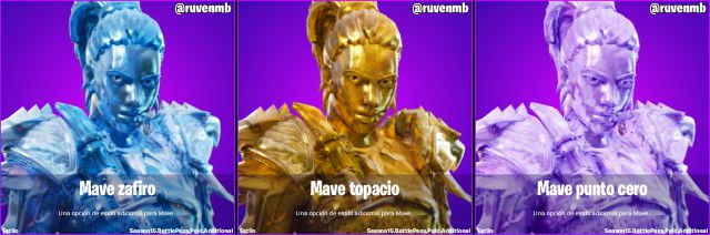 fortnite temporada 5 skins estilos zafiro topacio punto cero
