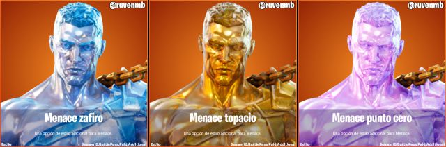 fortnite temporada 5 skins estilos zafiro topacio punto cero