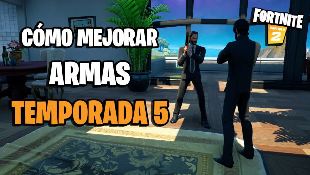fortnite capitulo 2 temporada 5 bancos de mejora mejorar armas ubicacion personajes