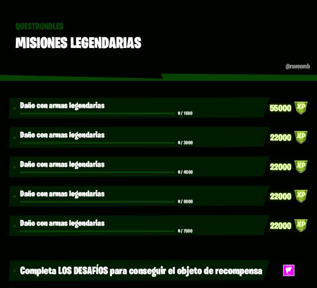 fortnite capitulo 2 temporada 5 misiones legendarias filtradas semana 2