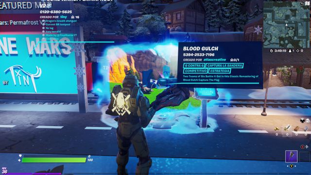 fortnite capitulo 2 temporada 5 halo capturar la bandera clb ctf blood gulch