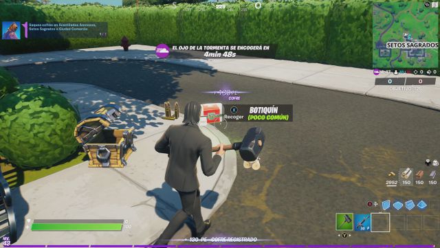 fortnite capitulo 2 temporada 5 desafios misiones semana 3 desafio mision saquea cofres en acantilados arenosos setos sagrados o ciudad comercio