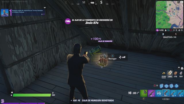 fortnite capitulo 2 temporada 5 desafios misiones semana 3 desafio mision saquea cajas de municion en torres saladas o coliseo colosal