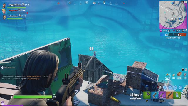 fortnite capitulo 2 temporada 5 desafios misiones semana 4 desafio mision daño desde arriba