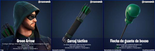 fortnite capitulo 2 temporada 5 green arrow dc comics club de fortnite enero 2021