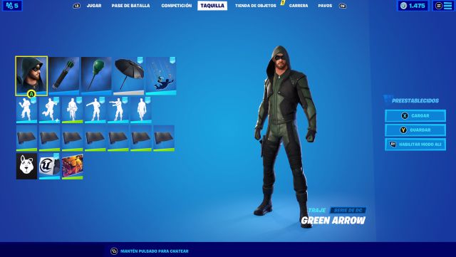 fortnite capitulo 2 temporada 5 green arrow dc comics club de fortnite enero 2021
