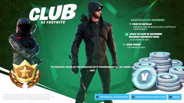 fortnite capitulo 2 temporada 5 green arrow dc comics club de fortnite enero 2021