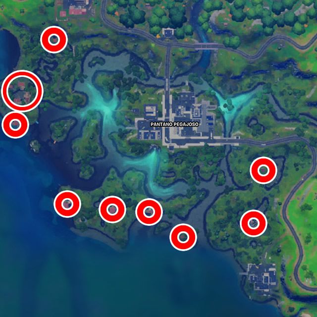 fortnite capitulo 2 temporada 5 desafios misiones semana 7 desafio mision visita casas en pantano pegajoso en una partida