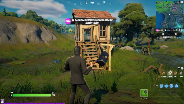 fortnite capitulo 2 temporada 5 desafios misiones semana 7 desafio mision visita casas en pantano pegajoso en una partida