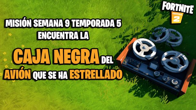fortnite capitulo 2 temporada 5 desafios misiones semana 9 desafio mision encuentra la caja negra del avion que se ha estrellado