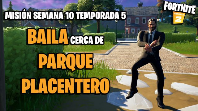 fortnite capitulo 2 temporada 5 desafios misiones semana 10 desafio mision baila cerca de parque placentero