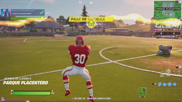 fortnite capitulo 2 temporada 5 desafios misiones semana 10 desafio mision baila cerca de parque placentero