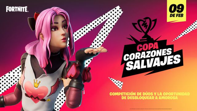 fortnite capitulo 2 temporada 5 torneo copa corazones salvajes skin amorosa premios como participar